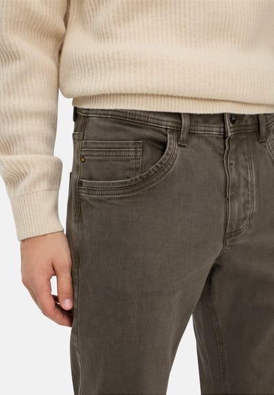 camel active 5-Pkt Relaxed Fit gemaakt van een mix van katoen en elastaan - Maat menswear-35/32 - Bosgroen