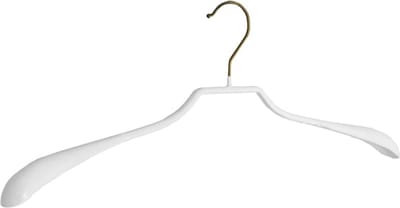 De Kledinghanger Gigant - Mantelhanger - Kostuumhanger - Jassenhanger - Volwassenen - 8339 - 25 Stuks - metaal - Wit - Anti-slip Coating - Schouderverbreding 3,5 cm - 46 cm - Kledinghanger - Kleerhanger (8339_01/25)