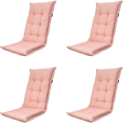 Madison - Tuinstoelkussen Hoge Rug Napels salmone - Ca. 123x50 cm - Set van 4