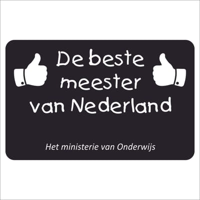 Meester Cadeau - Geschenk - Beste Meester - Pasje - 6 Stuks