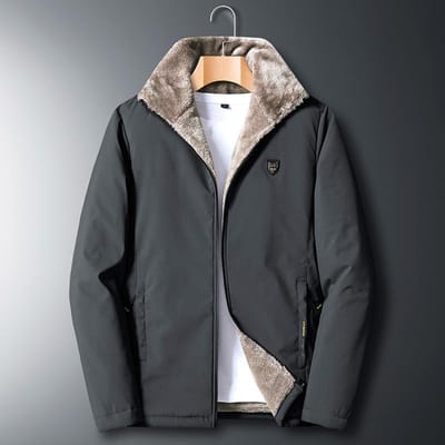 High-end Lamswol Katoenen Jas Middelbare Leeftijd Heren Katoenen Jas Plus Fluweel Verdikt Papa's Pak Winter Warme Jas Middelbare Leeftijd en Oudere Kleding 4XL grijs