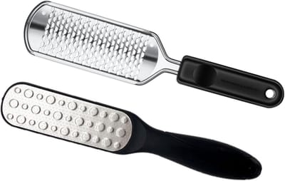 Voetvijl Set - Pedicure Hulpmiddel - Eelt Verwijderen - Roestvrij Staal - 28.5 x 6 x 2 cm - Zwart
