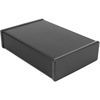 Hammond Electronics 1455U2801BK Universele behuizing 280 x 191 x 66 Aluminium Geëxtrudeerd Zwart (geëloxeerd) 1 stuk(s)