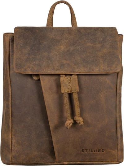 Kleine Leren Rugzak Dames Vintage City Daypack voor iPad