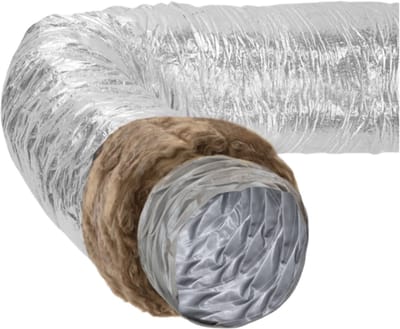 Panflex ventilatieslang kunststof, thermisch geisoleerd en dampdicht, 125mm - 10 meter (301.125.10.01)