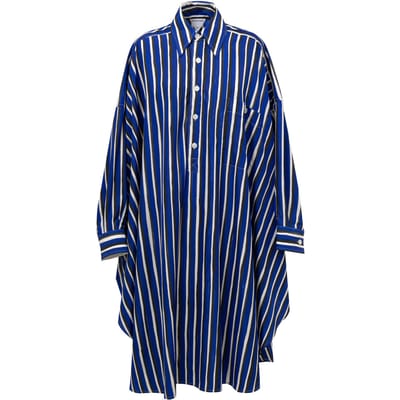 Kaftano Shirt Jurk in Righe Bottega Veneta