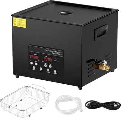 15l Ultrasone Reiniger-360w Digitaal, 40khz. met Zachte Modus, Verbeterde Ontgassing, Verwarming & Timer.