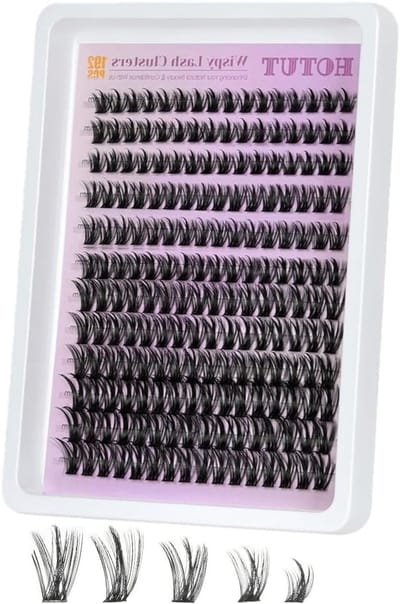 Volume Wimperextensions Set van 192 Stuks, Mix van 9-18 mm Cluster Wimpers voor Professionele Wimperextensions en Nepwimpers