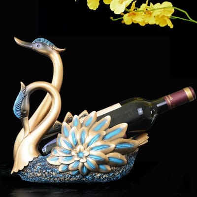 Zwaan Rode Wijnrek Woonkamerrek Montagerek Opbergrek Ornamenten Creatief Ontwerp Europese Wijnkast Bar Decoratie Huwelijksgeschenk Idee