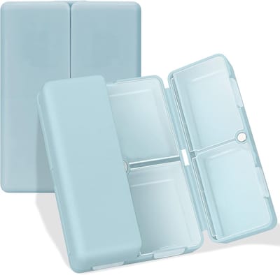 Reispillendoos - Draagbaar - Pillendoos met 7 vakjes - Magnetisch - Opvouwbare pillendoos - Geschikt voor dagelijks gebruik en op reis - Medicijndoos - 10*7*2,5 cm - Blauw
