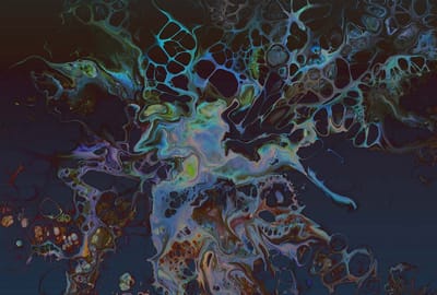Fotobehang Acryl1 DD120033 A.S. Création ARTist Blauw Groen Vlies 270 x 400 cm (4 delen) Goedkoop fotobehang