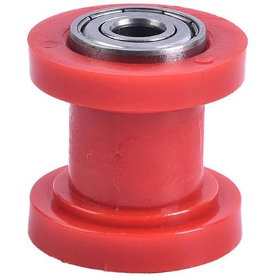 1 Pièces 8Mm 10Mm Rouleau De Chaîne Curseur Tendeur Guide De Roue Pit Dirt Mini Vélo Moto 8mm rouge