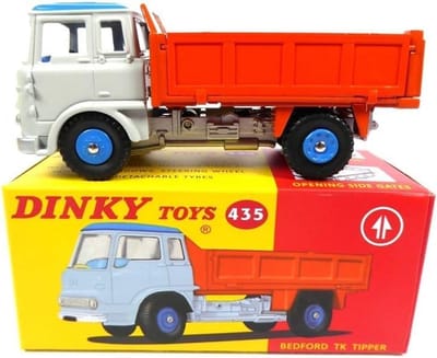 Miniatuur Kipper Vrachtwagen Bedford TK modelauto Dinky Toys stijl