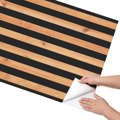 Coloray Meubel Wrap Folie - Bruin Meubelfolie - 75x150 cm - Meubelfolie Zelfklevend Levende lamellen - Wrapfolie Keuken - Rustiek Meubelfolie - Decoratiefolie - Tafeldecoratie - Texturen