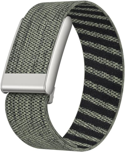 Strap-it Elastisch nylon bandje - geschikt voor de Whoop 5.0 (grijs-groen)