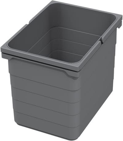 eins2vier afvalbak Hoogte: 250 mm Inhoud 15 liter 306 x 230 mm donkergrijs 5078,90 Afvalscheidingssysteem Afvalbak Compostvat van SOTECH