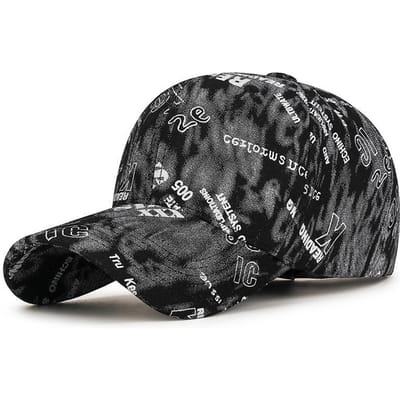 Nouvelle Mode Cool Casquette de Baseball Sportive pour Femmes Hommes Printemps Été Femme Homme Coton Imprimé Chapeau de Randonnée Plage Pour Femmes Hommes Adjustable gray