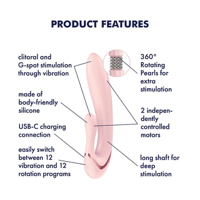 Satisfyer Pearl Bunny 3 | Rabbit Vibrator met 360° roterende kralen | G-spot- & clitorisstimulatie | 24 programma's | waterdichte toys voor vrouwen