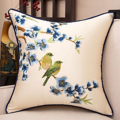 1 pièce taie d'oreiller à broder haut de gamme 45x45cm housse de coussin décoratif géométrique brodé de luxe élégant housse de coussin de canapé 45x45cm white
