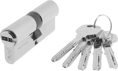 Cilinder Slot - Deurslot - Beveiliging Huis - Anti-boor Beveiliging - 30x30 mm - Nikkel