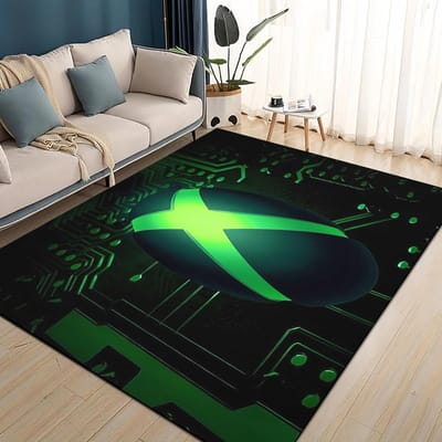 27 Stijl Nieuwe Xbox Gaming Gamer Logo Gamer Vloerkleed Tapijt voor Woonkamer Slaapkamer Huisdecoratie, Kinderen Spelen Antislip voor Bank Deurmat 40x60cm( 15x23in )