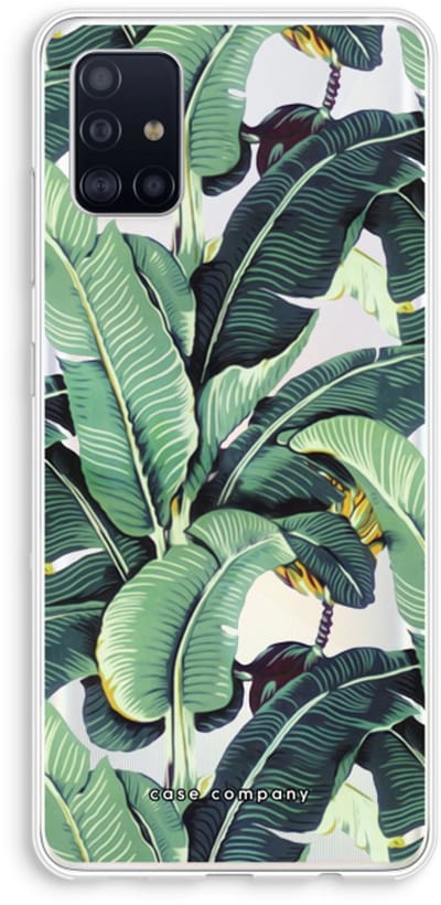 Hoesje geschikt voor Samsung Galaxy A51 4G hoesje - Bananenbladeren - Soft Cover Telefoonhoesje - Bescherming aan alle Kanten en Schermrand