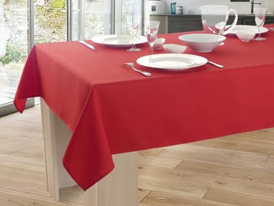 Tafelkleed anti-vlek Serena rouge 200 x 150 cm - Bonne et Plus tafellaken - Woonkamer decoratie