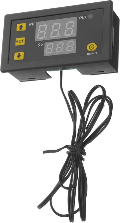 Digitale Thermostaat - Temperatuurregelaar - Klimaat Controle - Breed Temperatuurbereik - 311 x 169 inch - Zwart