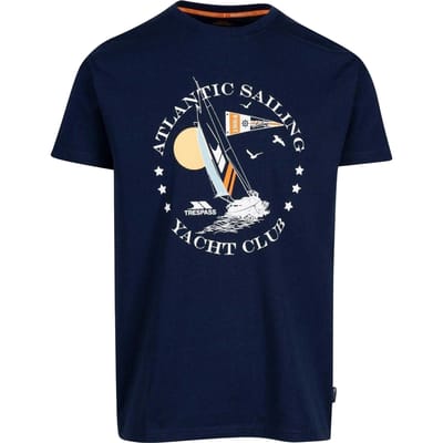 Trespass Mannen Cedarf Lettering Crew Neck T-Shirt (Marineblauw)