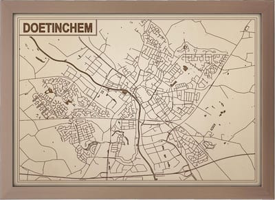 Decoratief Beeld - Houten Van Doetinchem - Hout - Bekroned - Bruin - 21 X 30 Cm