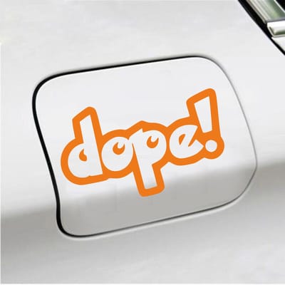 Bumpersticker - Dope! - 10 X 17 - Oranje