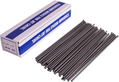 SWANSOFT Naaldontroester, ontkalken van naalden voor naaldontroest, 38 stuks platte punt, perslucht, naaldenontroester, reservenaalden, 3 mm x 180 mm