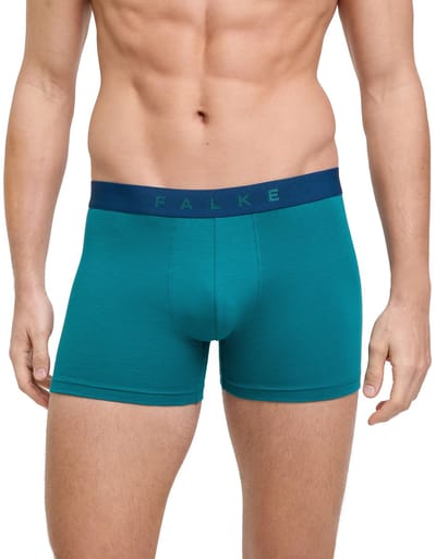 FALKE Daily Comfort Print 2-Pack huidvriendelijk elastisch katoen multipack broek van onderlaag heren groen - maat S