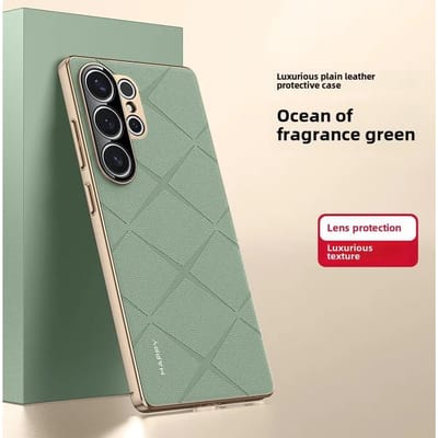PU Leer Gegalvaniseerde Bumper Luxe Vintage Telefoonhoesje Voor Samsung Galaxy S25 Ultra S24+ Plus Schokbestendige Beschermhoes Galaxy S25 Ultra