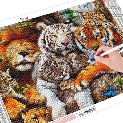 5D Diamant Schilderij Dier Huisdecoratie Volle Boor Borduurwerk Strass Afbeelding Handwerk Kit 20X30CM gray