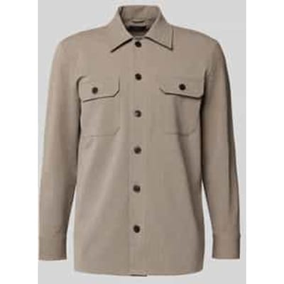 Regular fit overhemdjack met kentkraag, model 'Damo'