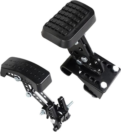 Auto Pedaal Set - Rempedaal Vergroter - Comfortabel Rijden - Verstelbare Lengte - 2-6 Inch - Zilver