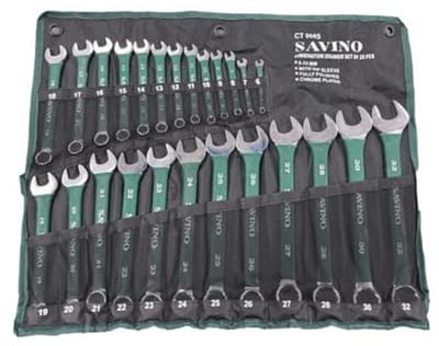25-delige groene dip-combinatiesleutelset - 6 mm tot 32 mm, veelzijdige en duurzame sleutelset voor doe-het-zelf en industrieel gebruik