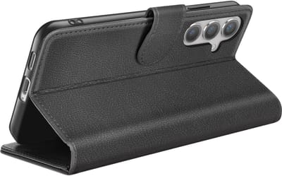 Zanae, Hoesje geschikt voor Galaxy S24 Plus - Wallet Case & Magneetsluiting, Zwart