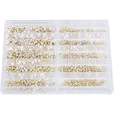 Knutsel Strass Kristal 10 Vakjes Doos Verpakt Horloge Decoratie Reserveonderdelen Reparatiegereedschap Accessoires