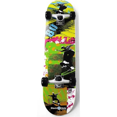 Black8Hole Skateboard--CONVERTJongens en meisjesKinderen - zwart/blauw/rood