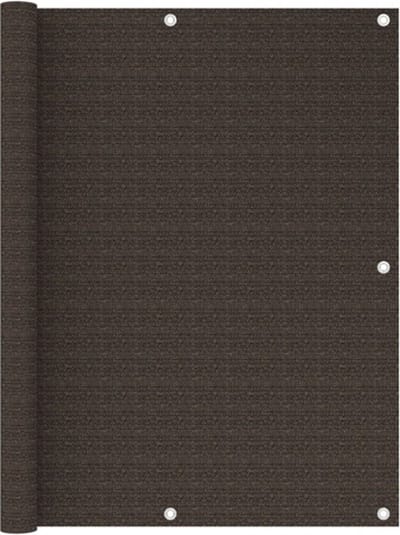vidaXL - Balkonscherm - 120x400 - cm - HDPE - bruin