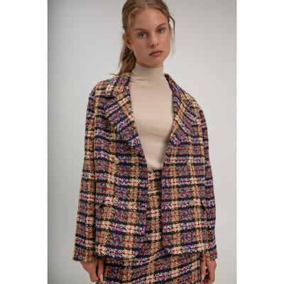 Josephine & Co Sem Blazer Caramel Print Maat: 42 | Blazers Outlet | Dames | Blauw