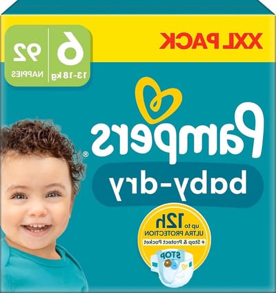 Baby Luiers - Wegwerpluiers Babyluiers - Droge Baby Nacht - Stop & Protect Zak - 92 Stuks - Wit