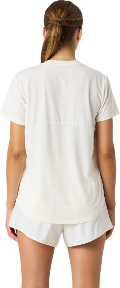 Björn Borg Sportshirt Dames Korte Mouwen Vrouwen - Gerecycled Polyester - Tofu Gebroken Wit - Maat S