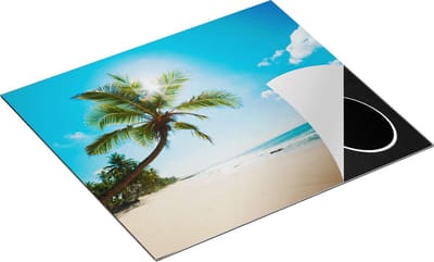 Chefcare Inductie Beschermer Tropisch Strand en Zee in Sri Lanka - 60x50 cm - Afdekplaat Inductie - Kookplaat Beschermer - Inductie Mat