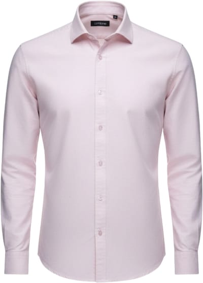 OMBRE Overhemd - Regular Fit - Katoen - Lange Mouw Perzik S
