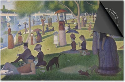Inductie beschermer 60x60 - afdekplaat inductie mat - Dietrix Kookplaat beschermer - Exclusief - Oude Meesters - Seurat La Grande Jatte