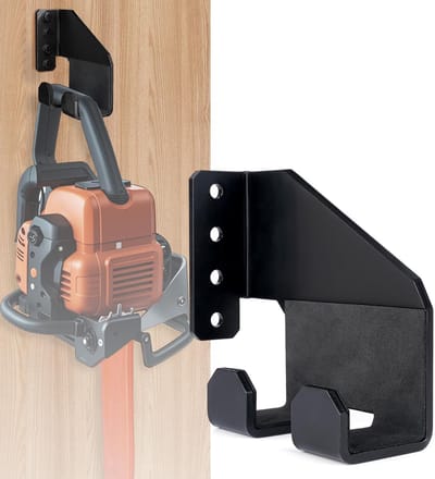 Kettingzaaghouder - Kettingzaagstandaard - Zware kettingzaag wandmontage - Kettingzaaghouder met anti-kras pad - Wandmontage - Opbergrek - Tuin, Garage Organisatie - Opbergorganizer - Zwart