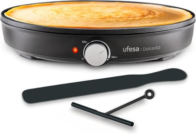 Pannenkoekenmaker Elektrisch - Crêpe Apparaat - Lekkere Pannenkoeken Maken - Snelle Opwarming 1000W - 30 cm Plaat - Zwart